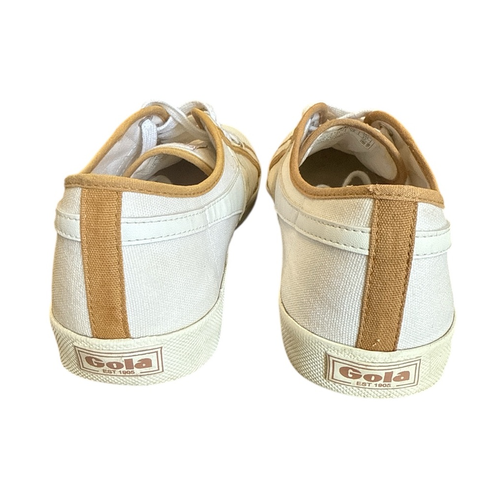 Gola for J. Crew Sneakers White/Tan CLB353 Coaster Smash Women’s Size 10 EU 41 - Picture 4 of 11